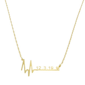 שרשרת דופק עם תאריך ולב