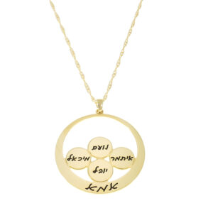 שרשרת חישוק עם עיגולים - 3.7cm/3.4cm