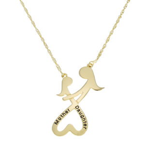 שרשרת לב אמא ובת - 4.2cm/2.3cm