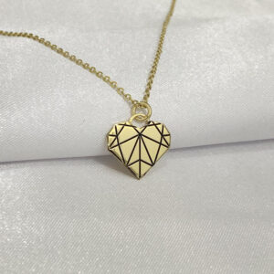 שרשרת לב גאומטרי קטן