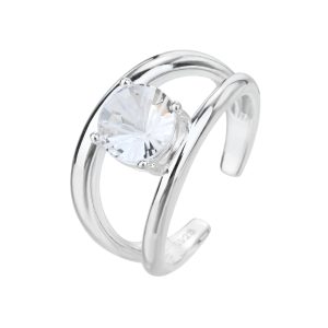 טבעת 2 פסים יהלום