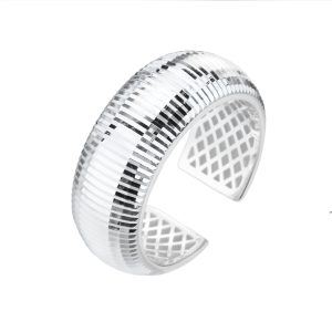 טבעת רחבה גימור פסים