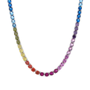 שרשרת טניס צבעונית 3 מ"מ 40 ס"מ