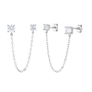 עגילי עיגול 2 חורים