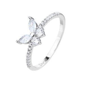 טבעת פרפר משובצת