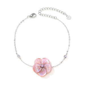 צמיד פרח ורוד