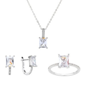 סט מלבן שפיצי זרקון 3 חלק