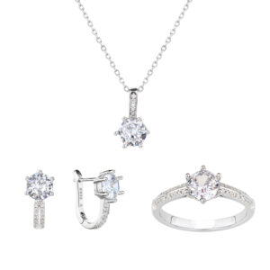 סט עיגול זרקון 3 חלק