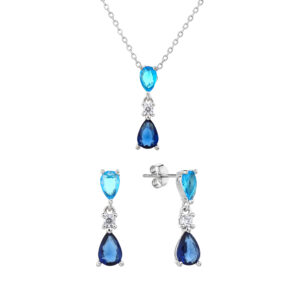 שרשרת טיפה כחולה ותכלת