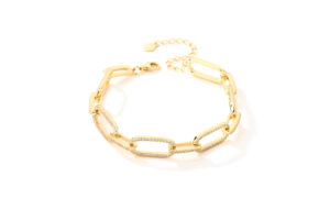 צמיד לולאות מורחבות משובץ